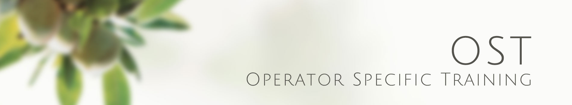 Operator Specific Training